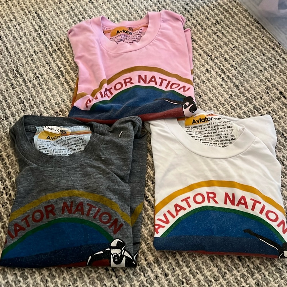 Three tshirts same style different colors